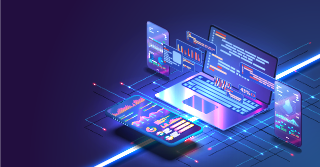 A modern graphic representing the integration of complex IT solutions, which is the conclusion of what GNX Technologies does